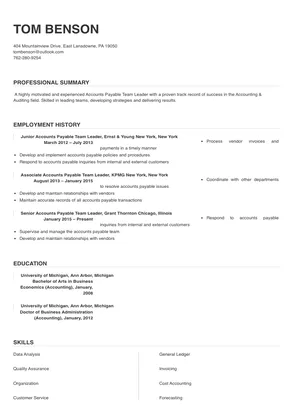 accounts payable team leader