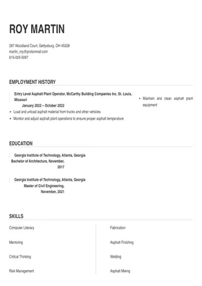 asphalt plant operator