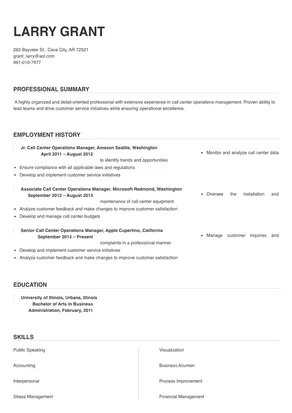 call center operations manager