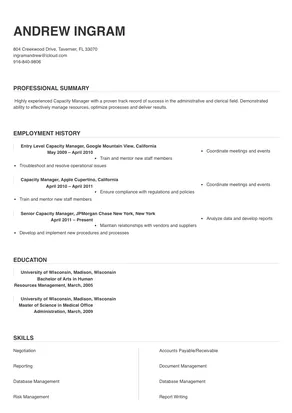 capacity manager