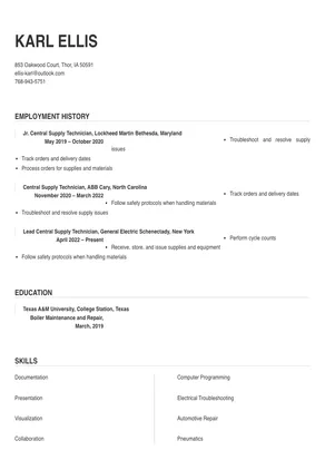 central supply technician