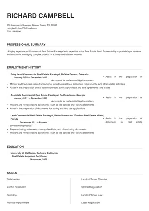 commercial real estate paralegal