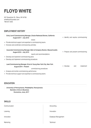 commissioning manager