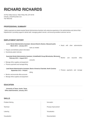 dental administrative assistant