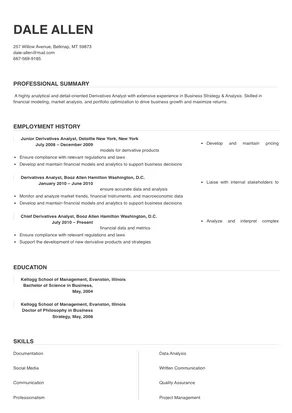 derivatives analyst
