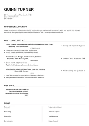 desktop support manager