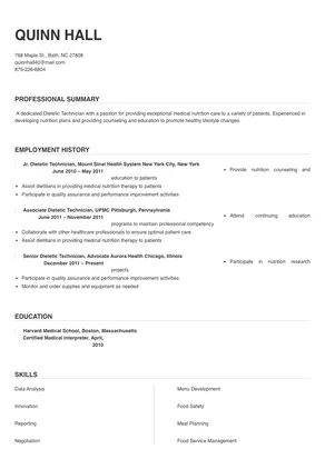 dietetic technician