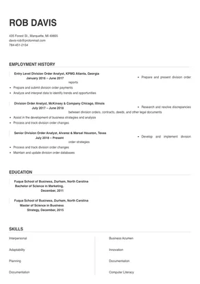 division order analyst