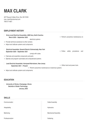 electrical assembler