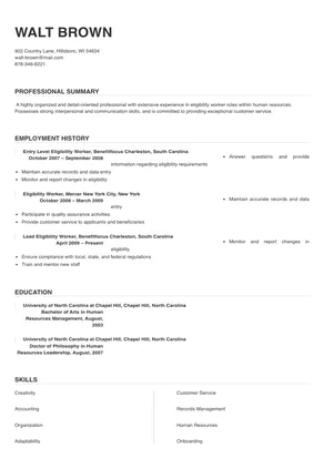 eligibility worker