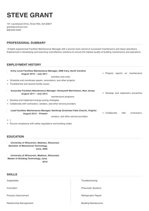facilities maintenance manager