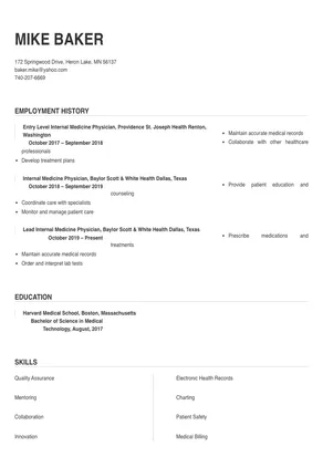 internal medicine physician