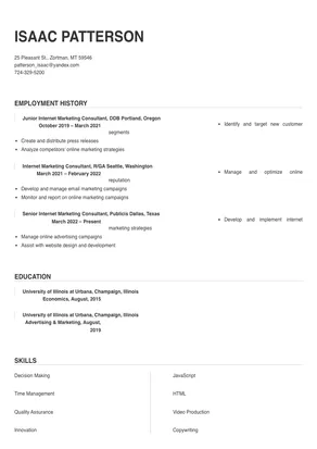 internet marketing consultant