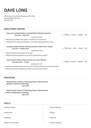 janitorial worker
