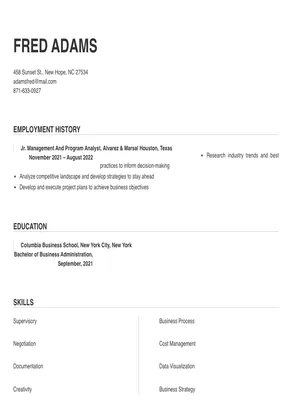 management and program analyst