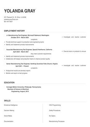 manufacturing test engineer