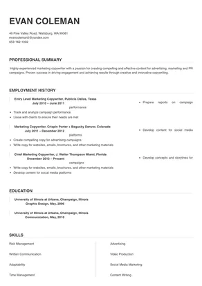 marketing copywriter