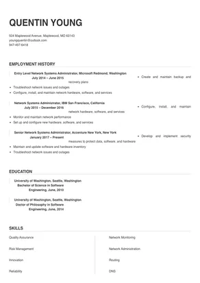 network systems administrator