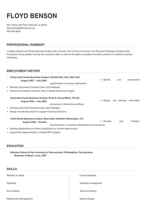 oracle business analyst