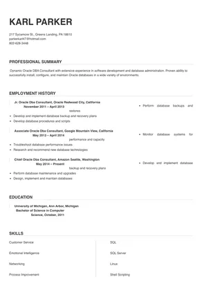oracle dba consultant