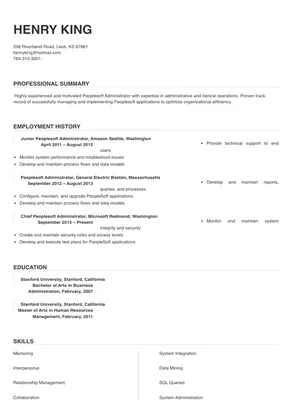 peoplesoft administrator