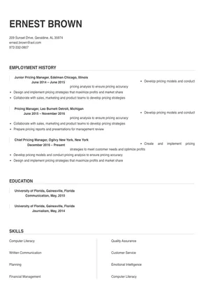pricing manager