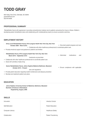 rehabilitation nurse