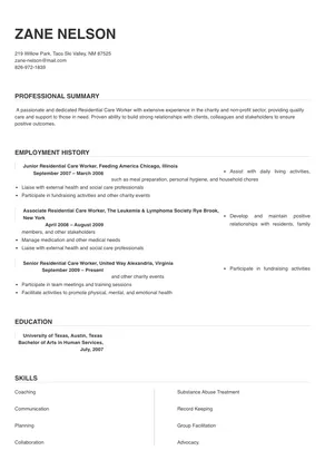 residential care worker