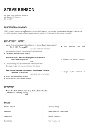 resume examples
