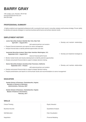 securities analyst