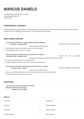security contractor