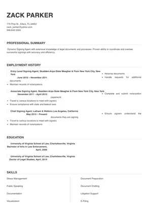 signing agent
