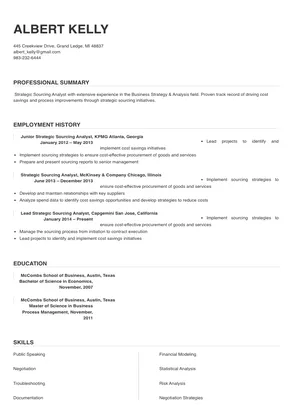 strategic sourcing analyst