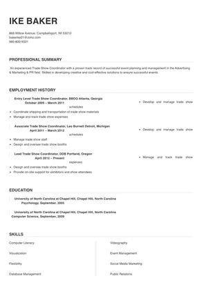trade show coordinator