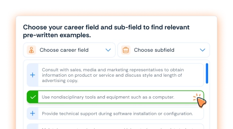 Resume career field suggestions