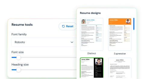 Resume design and download tools