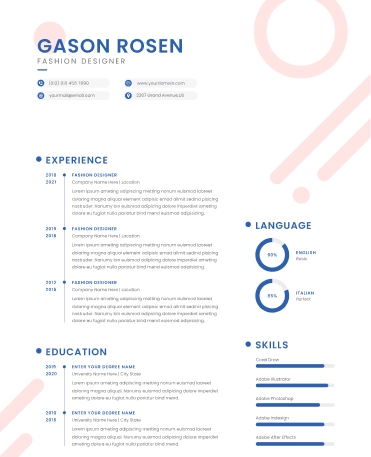 Resume template preview