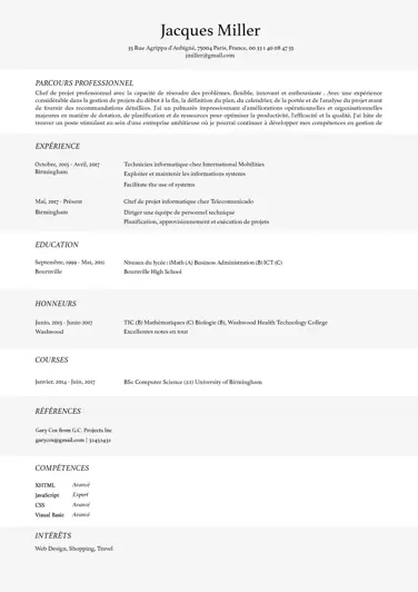 Immaginatif Resume Template