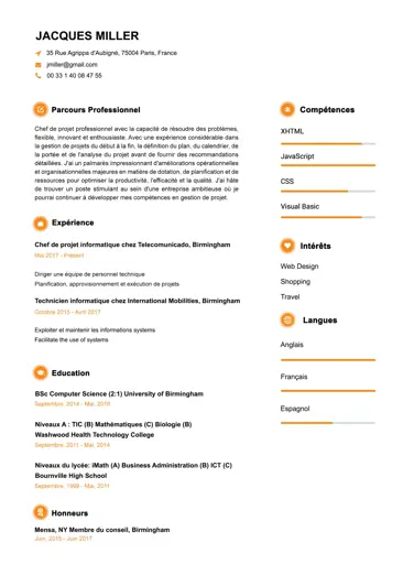 Tendance Resume Template